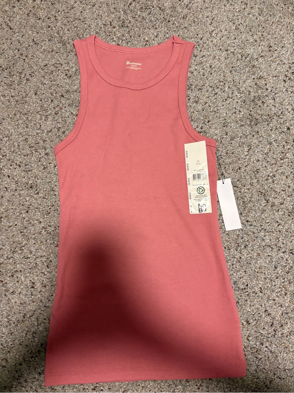 Ribbed No Boundaries Pink Tank